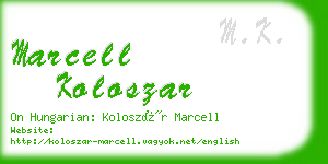 marcell koloszar business card